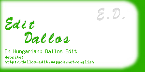 edit dallos business card